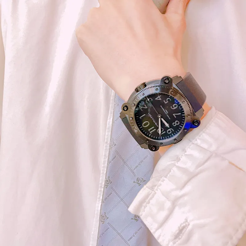 HAMILTON Automatic Mechanical Movement Men's Watches Watch 46 Black Dial Titanium Watch Case Rubber Strap-13
