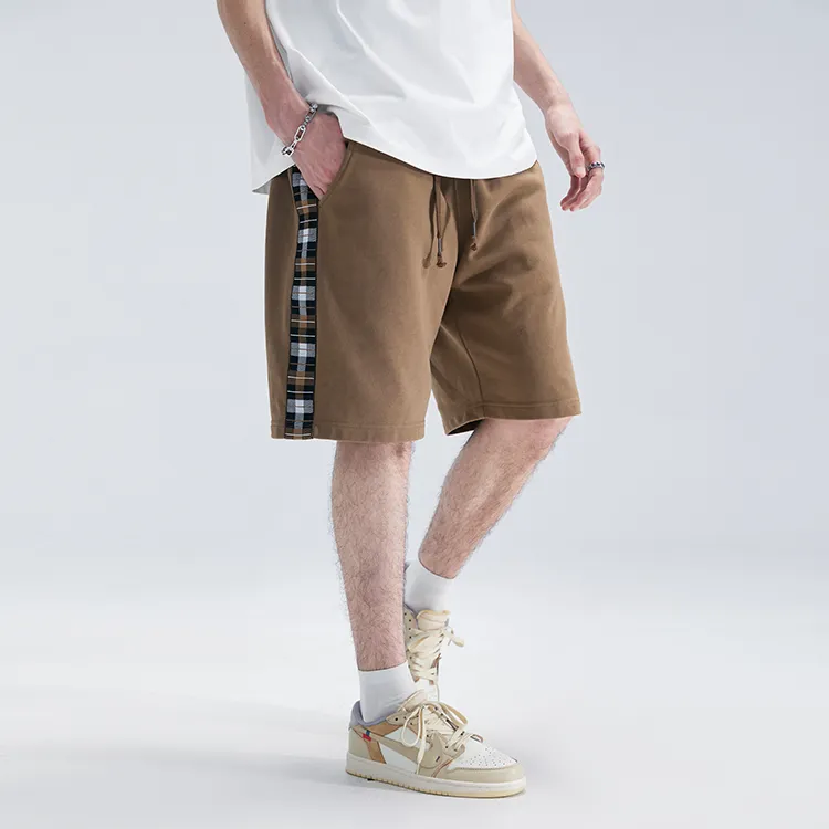 LAMLICKA Casual Shorts Unisex Brown-4