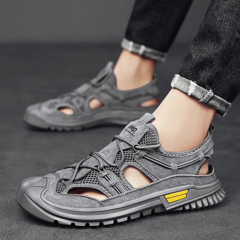 Jeep Abrasion Resistant Lightweight Slip Resistant Sports Sandals Men's Gray-7