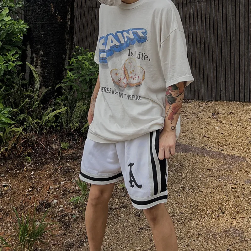 Askyurself Casual Shorts Unisex White-3
