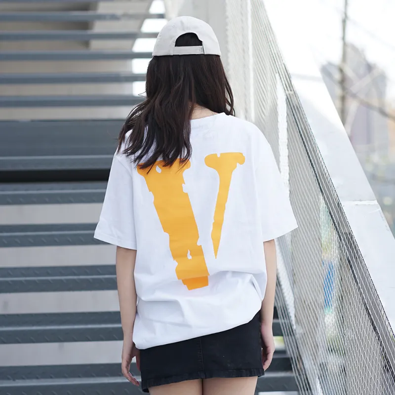 VLONE Friends Collection Large Logo Collection T Shirt Unisex White Yellow-5