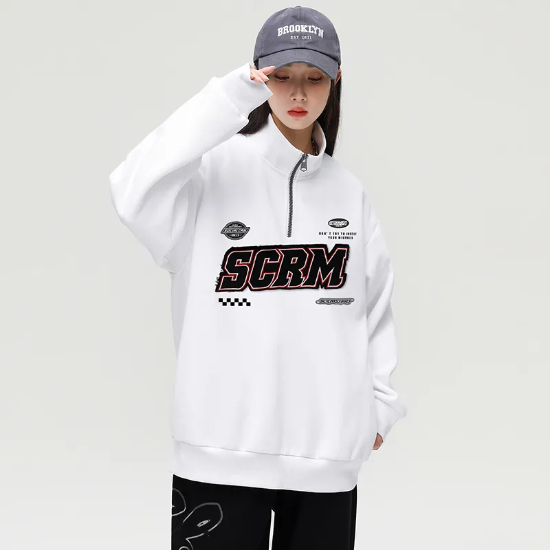 SCRM Half Turtleneck Loose Fit Sweatshirt Unisex-6