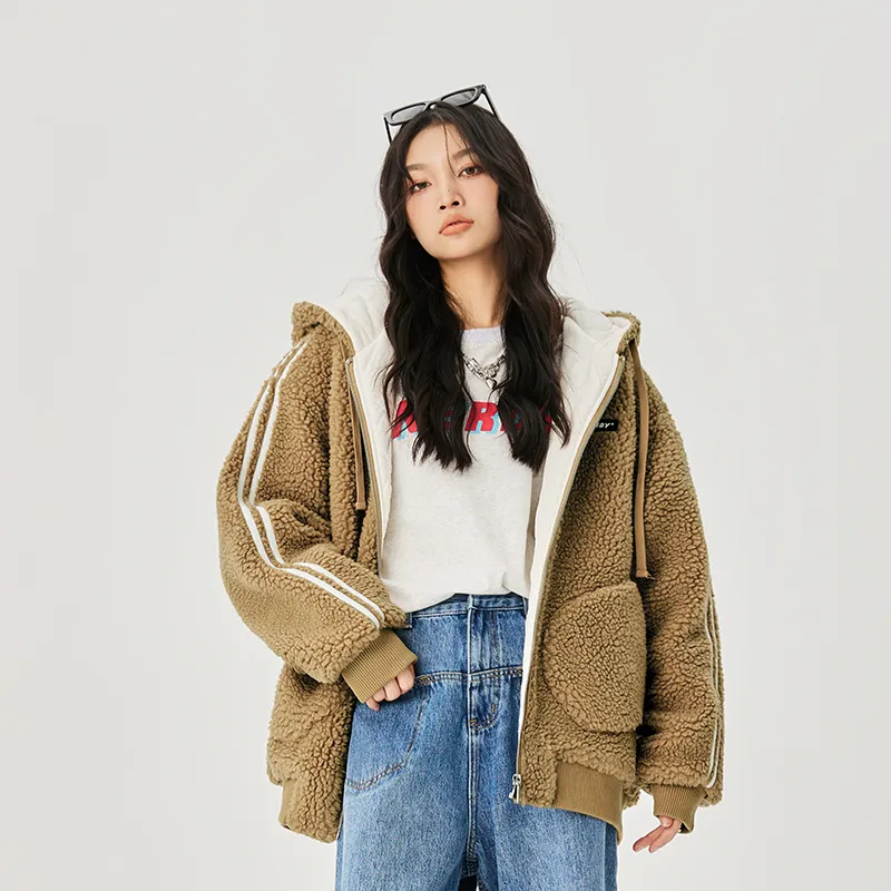Nerdy Puffer Jackets Unisex Camel-4