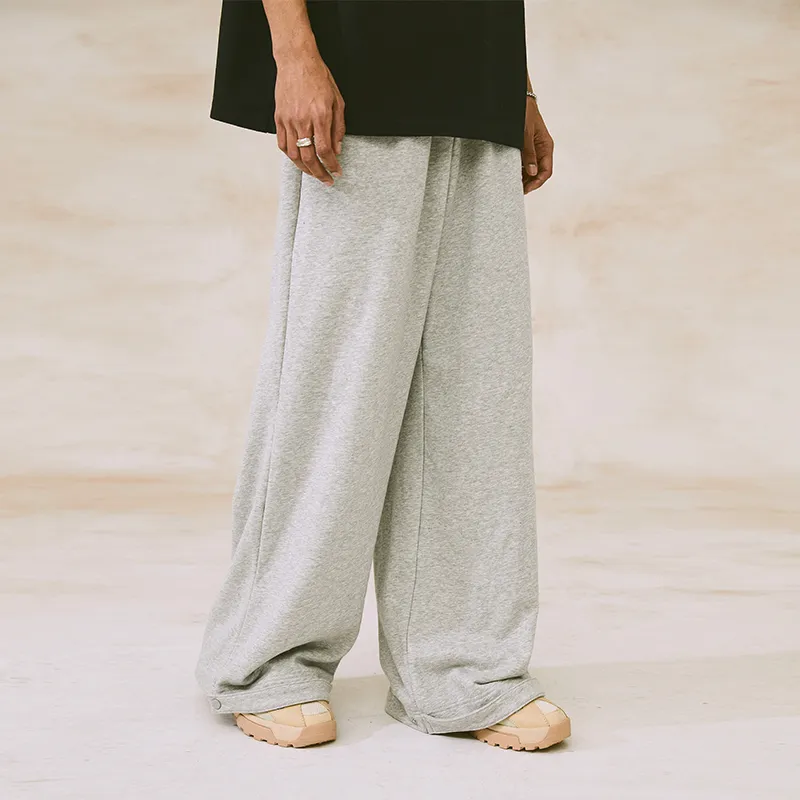CHIGGALAB Casual Pants Unisex Light Gray-3
