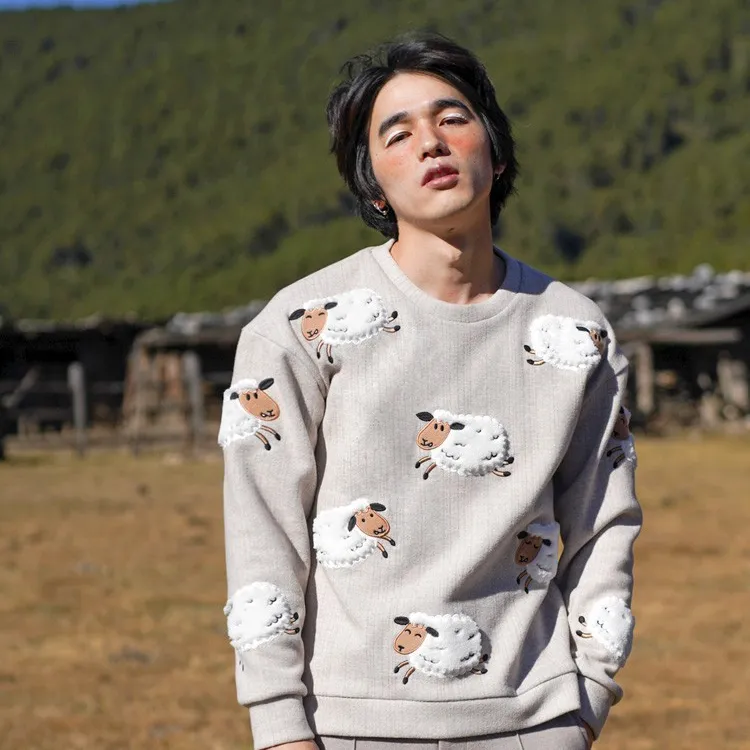 VALLEYOUTH Sweatshirt Unisex Beige-2