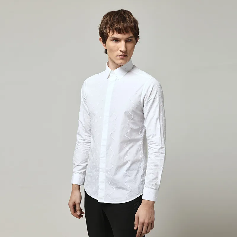 RARE Long Sleeved Shirt Men's White-4