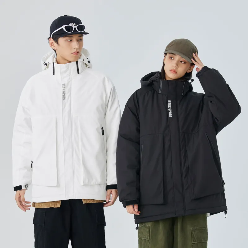 BRNR Thickened And Fleece-Lined Single-Layer Windbreaker Jacket Unisex-4
