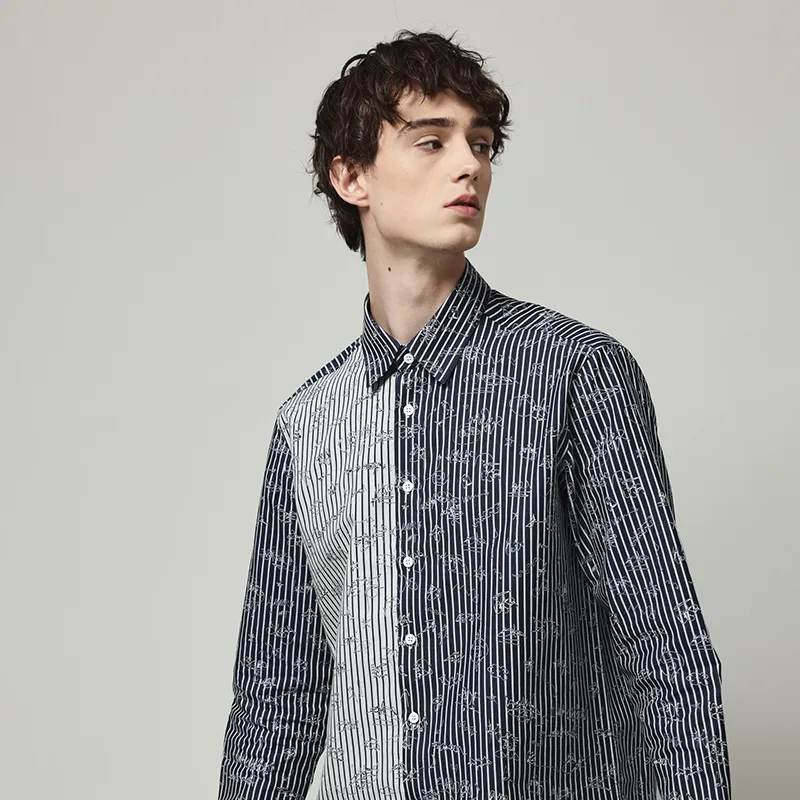 RARE Long Sleeved Shirt Men's Blue-2
