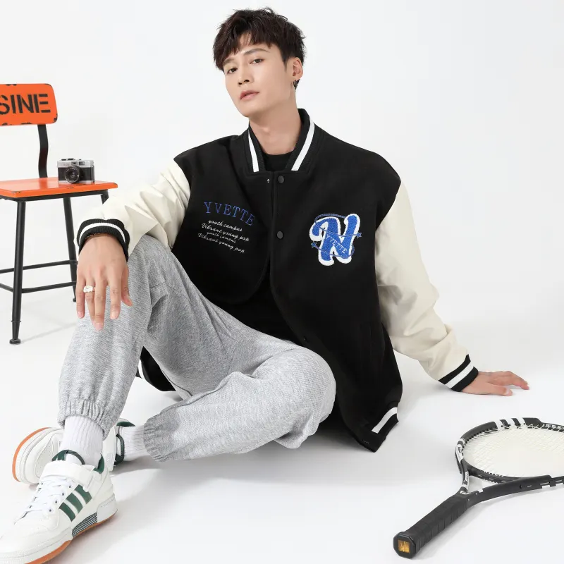Yvette Thickened Baseball Jacket Spring Fall Unisex-4