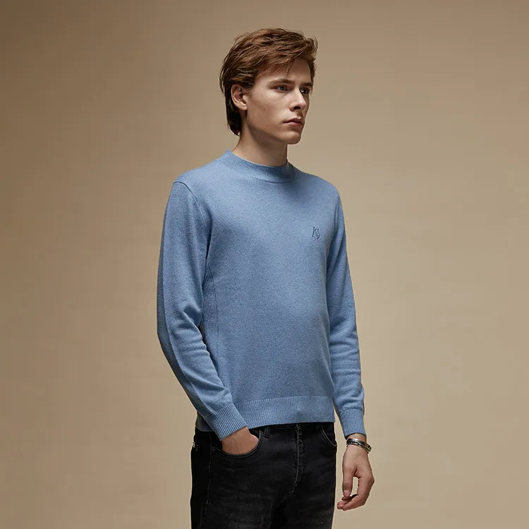 DAVID NAMAN Cashmere Sweaters Men Light Blue-2