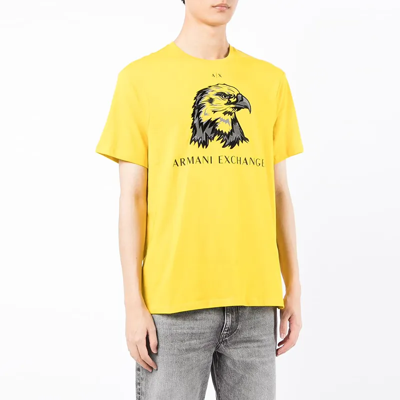 ARMANI EXCHANGE T-Shirts Men Orange Yellow-3