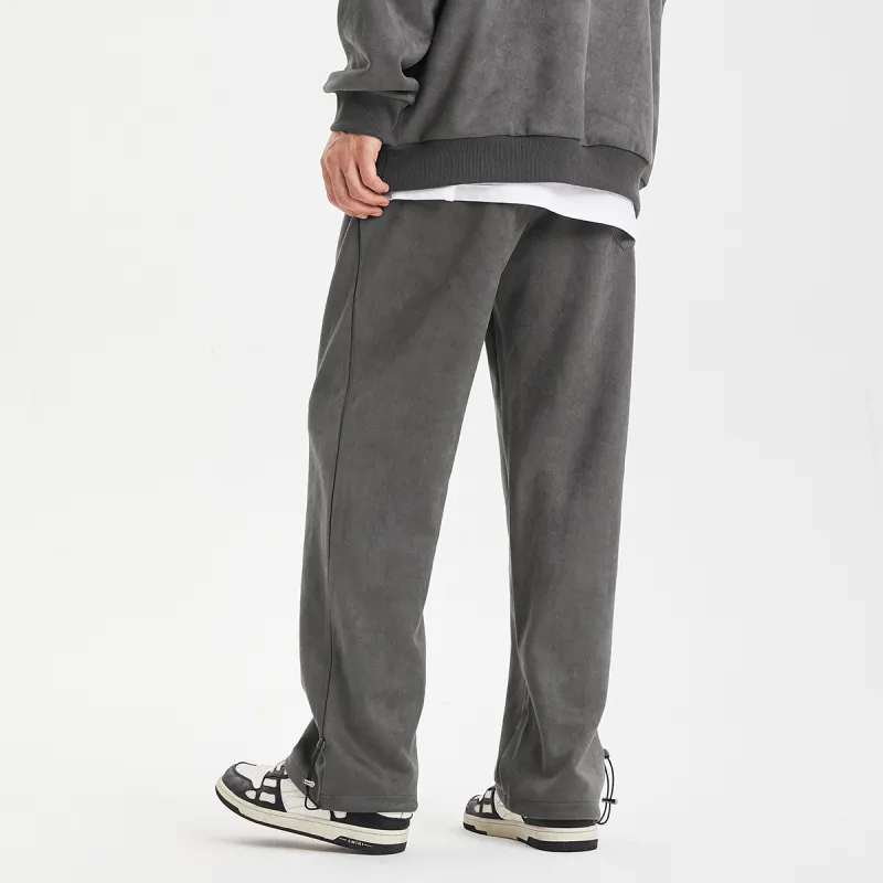 GUKUUL Straight Casual Pants Unisex Dark Gray-3