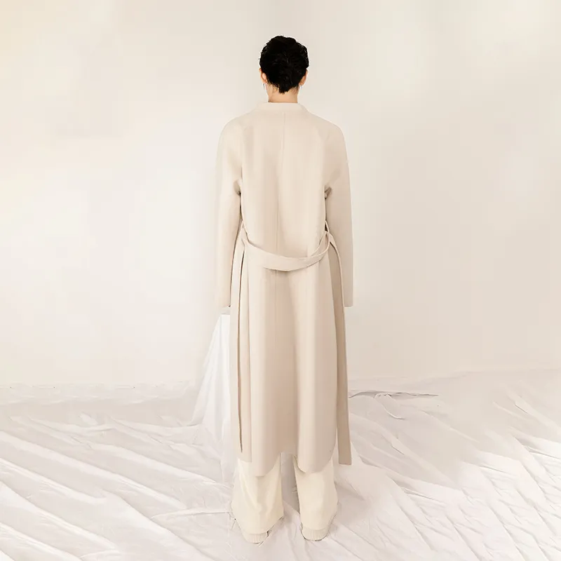 Cheng Jin Yi Bureau Coats Unisex Apricot-2