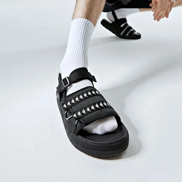 Kappa Slide Slippers Men's Black White-5