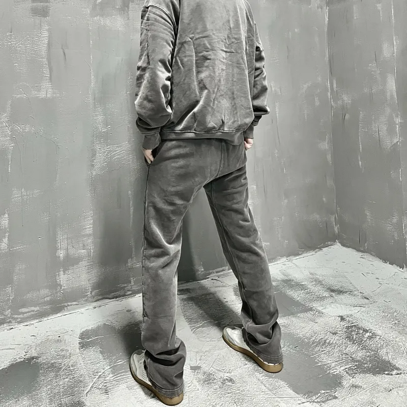 Askyurself Casual Pants Unisex Gray-4