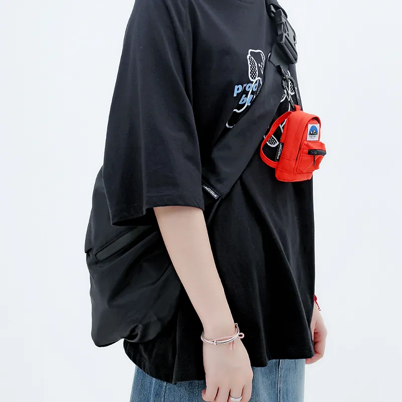 MYEDITION Messenger Bag, Shoulder Bag, Dumpling Bag, Crossbody Bag Nylon Multicolor Unisex-12