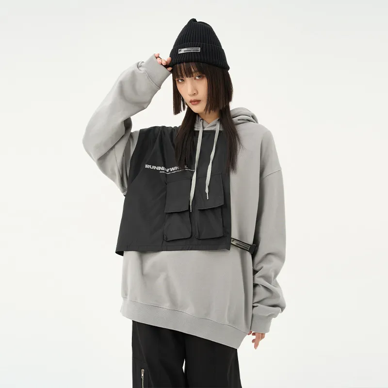 RUNNINWHEEL Hooded Loose Fit Regular Sweatshirt Unisex-10