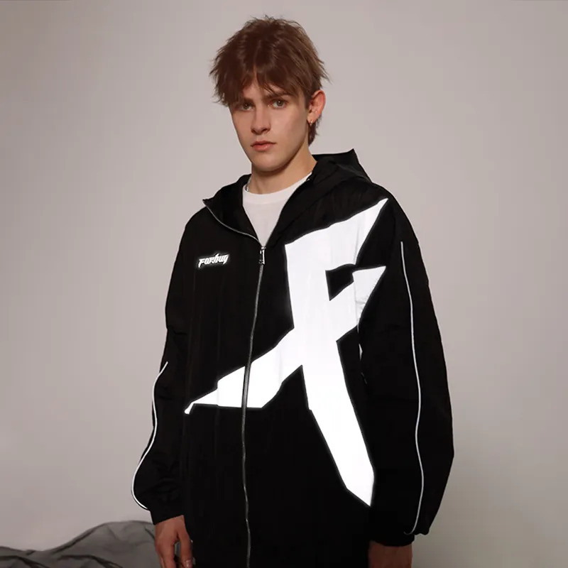 FORHUG Loose Fit Jacket Unisex Black-2