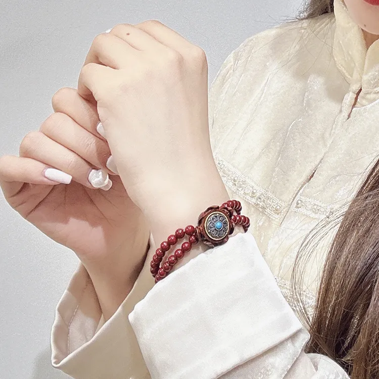 MOUNTAINS AND MANS Reconstructed Cinnabar Bracelets Women's-4