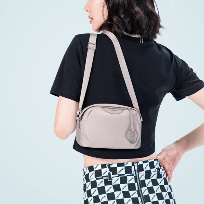 GOLF Oxford Fabric Bonded Synthetic Leather Crossbody Bag Small Size Women's Multicolor-2