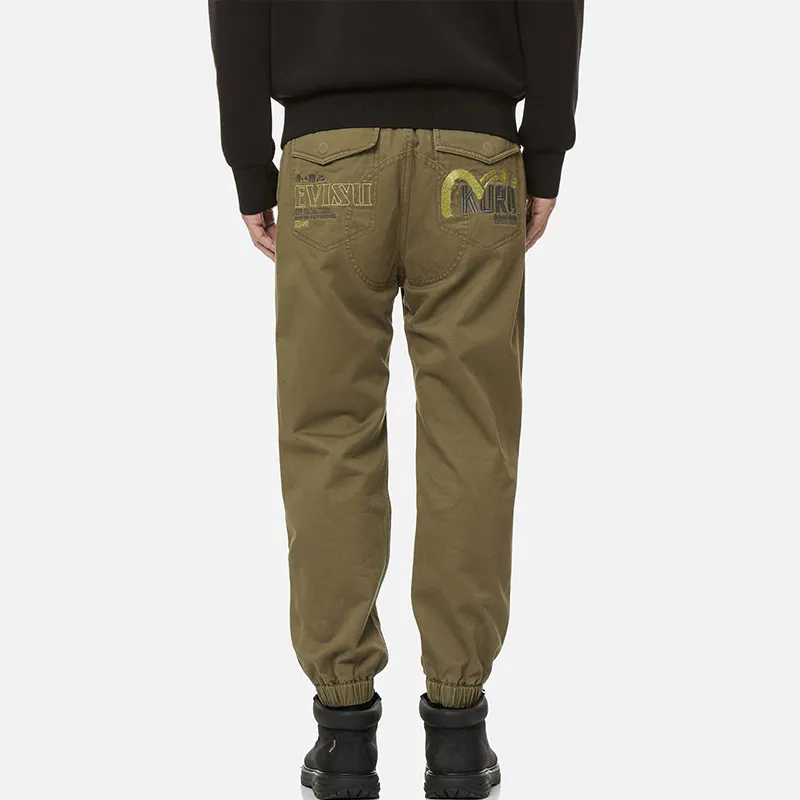 EVISU SS21 Jogger Jeans Men's Army Green-3