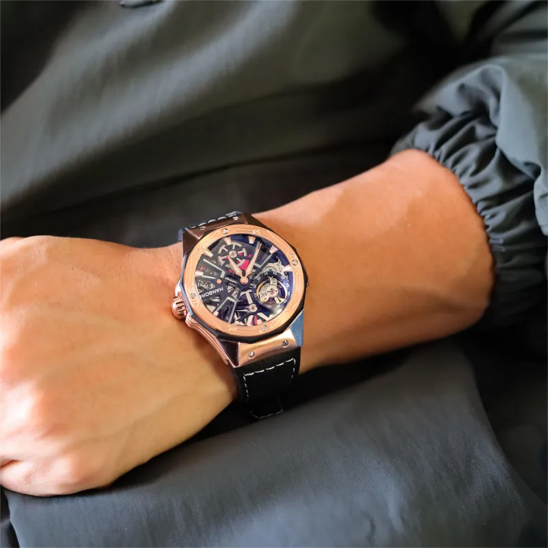 HANBORO World Of Warcraft Collection Mechanical Movement Watch Men's Watches Black Dial HBR918 MH-2