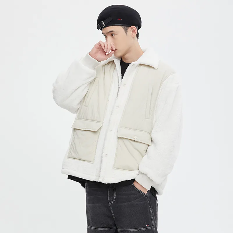 RMTCRW ROMANTIC CROWN Solid Color Lapel Thickened Puffer Jacket Unisex-2