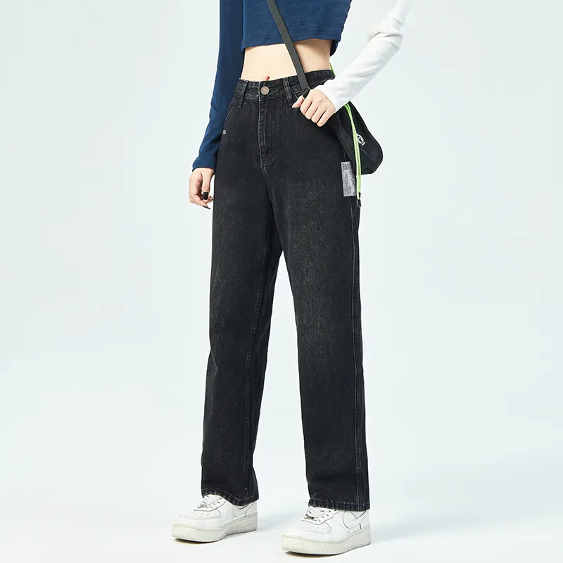 SCRM Straight Jeans Unisex Black Gray Color-3
