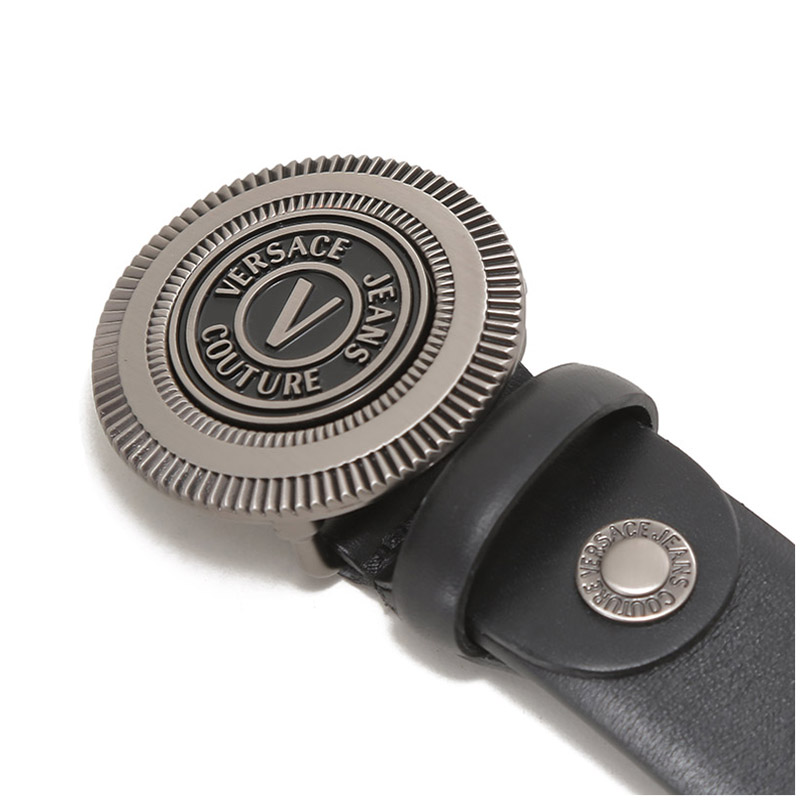 VERSACE JEANS COUTURE Leather Belts Men Black 95 - POIZON