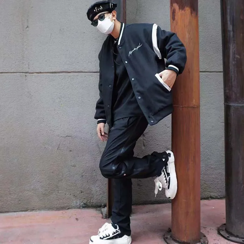 MIRACLE KILL Baseball Jacket Unisex Black-15
