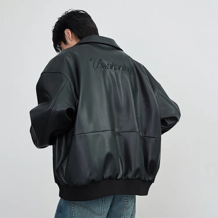 DIMC Leather Jackets Unisex Black-3