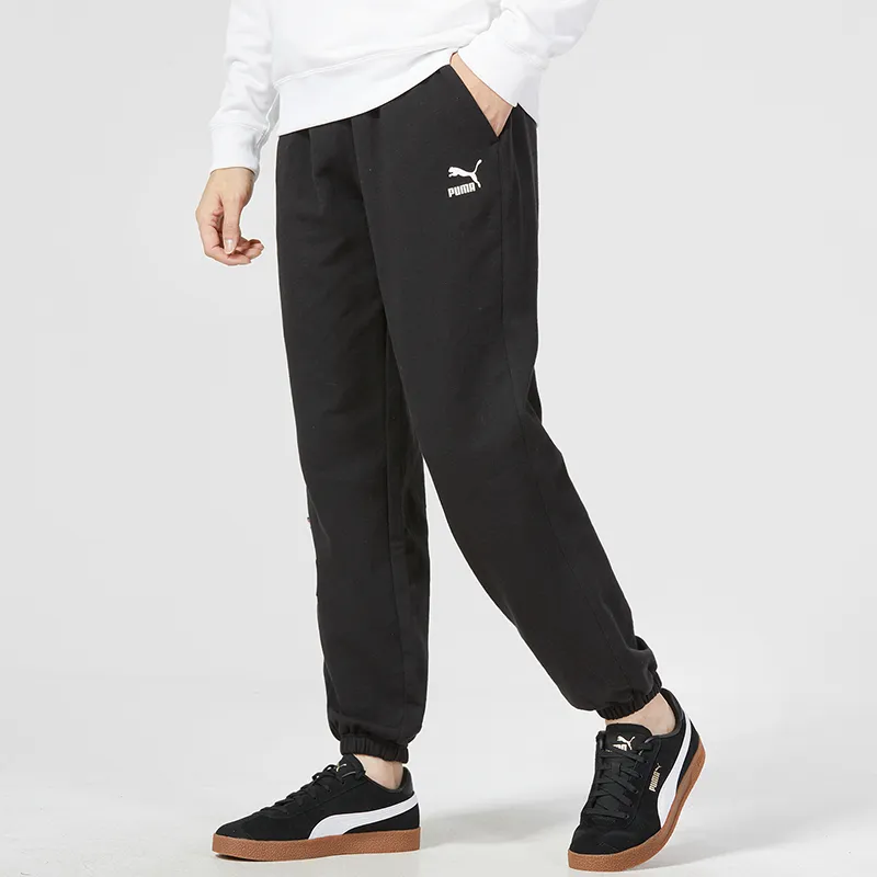 PUMA TEAM BADGE Casual Pants Unisex Black-4