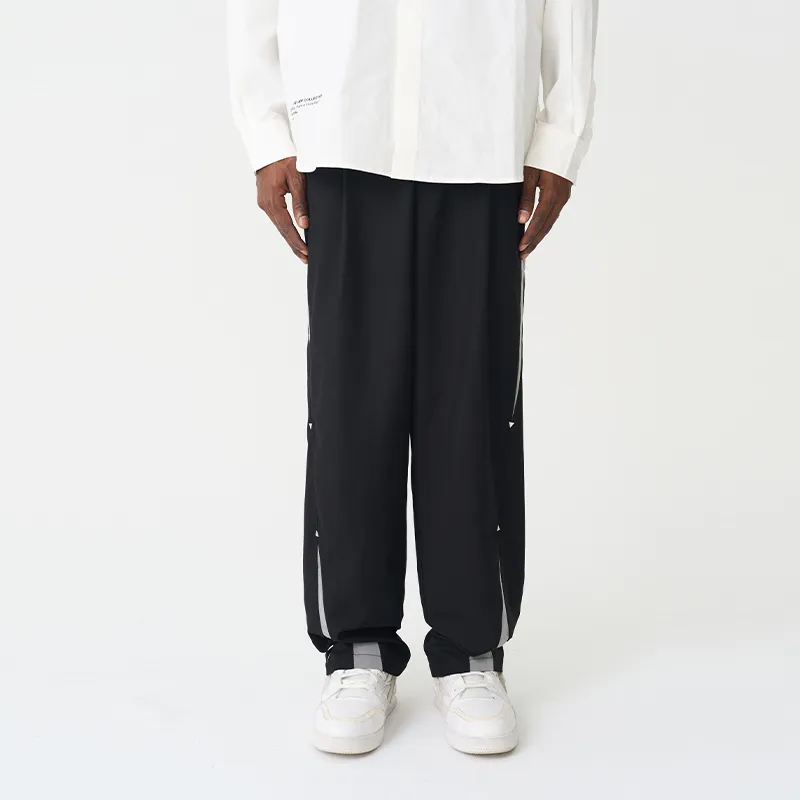 HARSH AND CRUEL Straight Casual Pants Fall Unisex Black-3