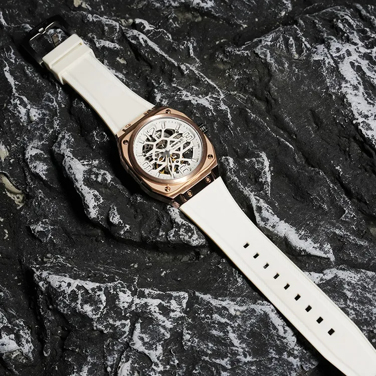 INFANTRY Pioneer Series Mechanical Movement Watch Unisex White Dial-4