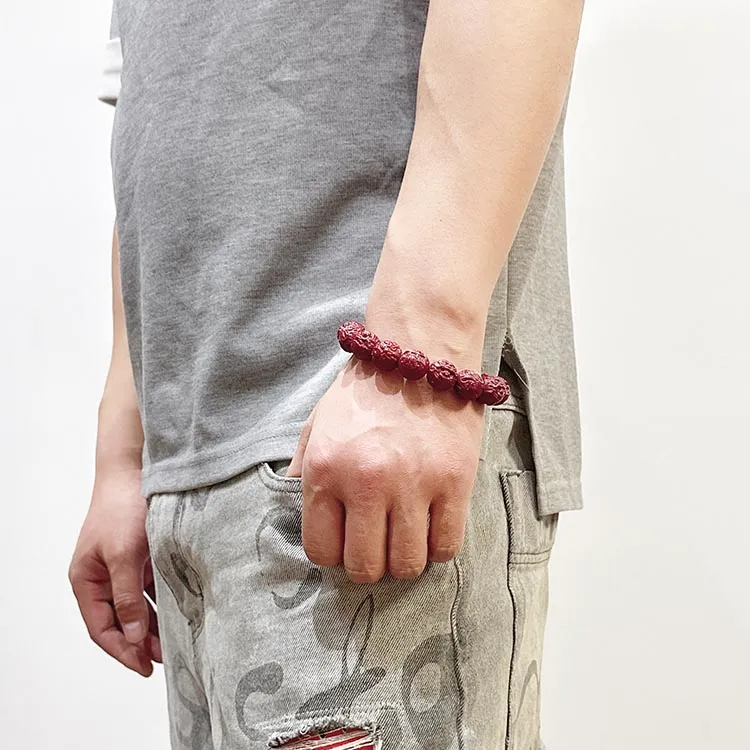 MOUNTAINS AND MANS Reconstructed Cinnabar Bracelets Men's-5
