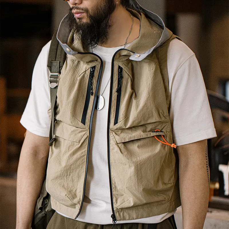 MADEN Vests Men Khaki-2