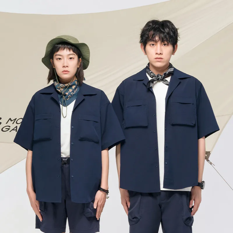 MOBI GARDEN Short Sleeved Shirt Coat Inner Unisex-9