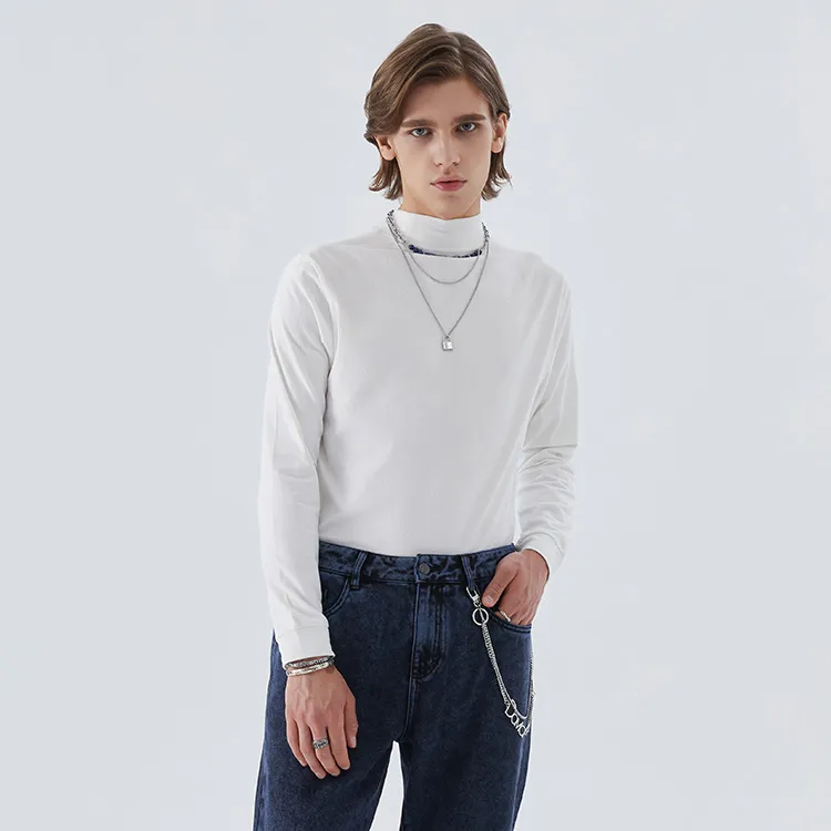 DAVID NAMAN FW22 Long Sleeved T Shirt Men's White-2