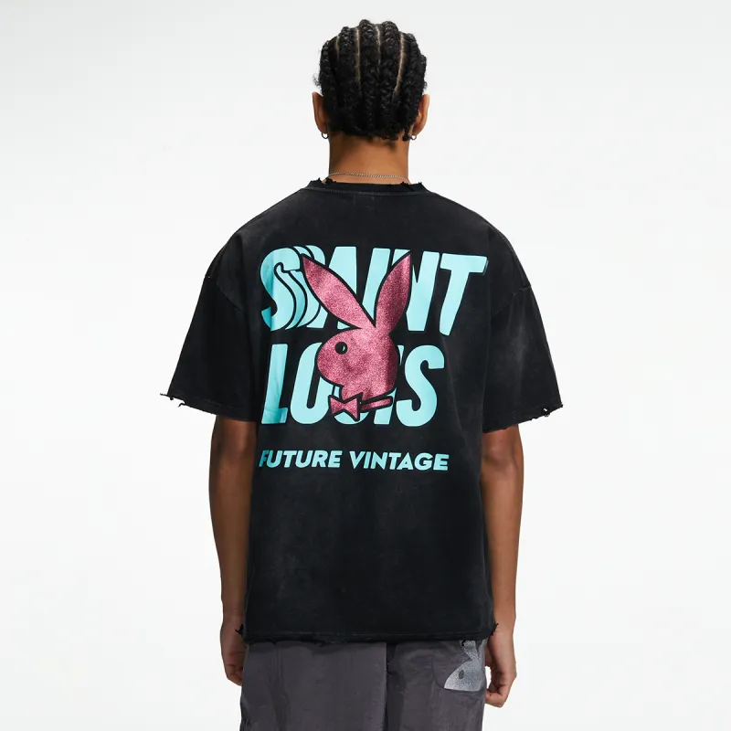 Playboy X SSSAINT LOUIS SSSAINT LOUIS X Playboy Co branded Series T Shirts Unisex Black-3