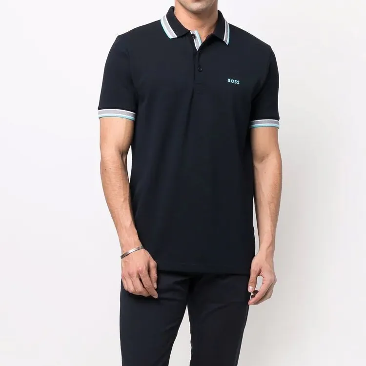 HUGO BOSS Polo Shirts Men Navy Blue-4