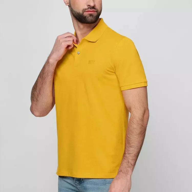 HUGO BOSS Polo Shirts Men Yellow-3