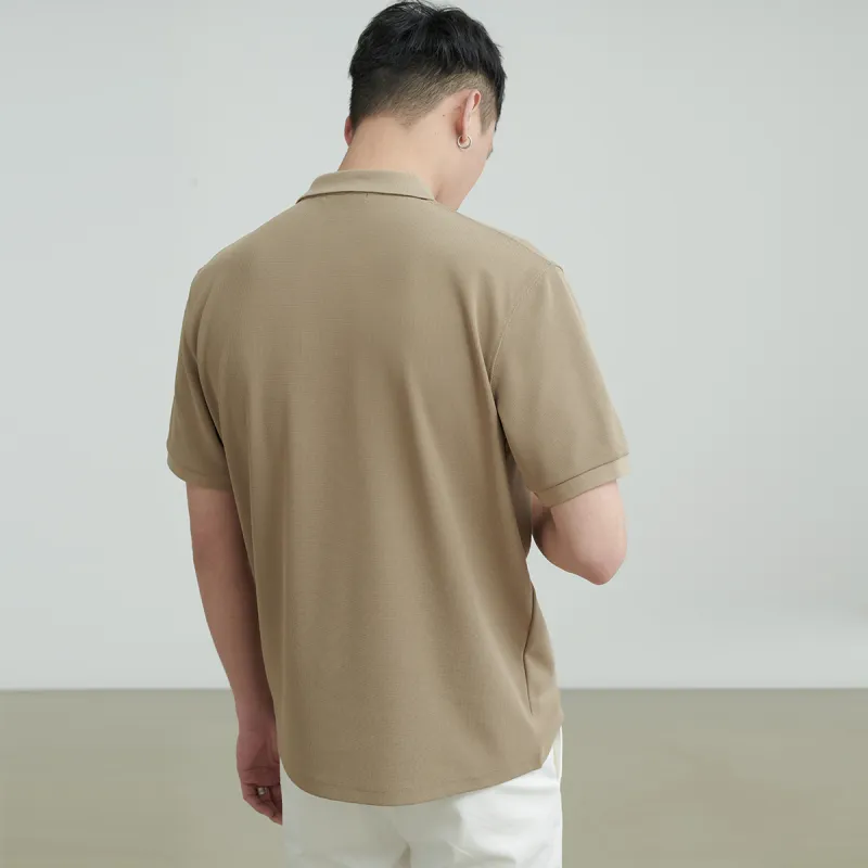 A.B.X Loose Fit Short Sleeved Polo Shirt Men's-10
