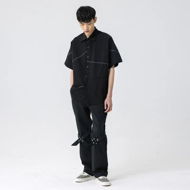 XINYINSU Casual Pants Unisex Black-4