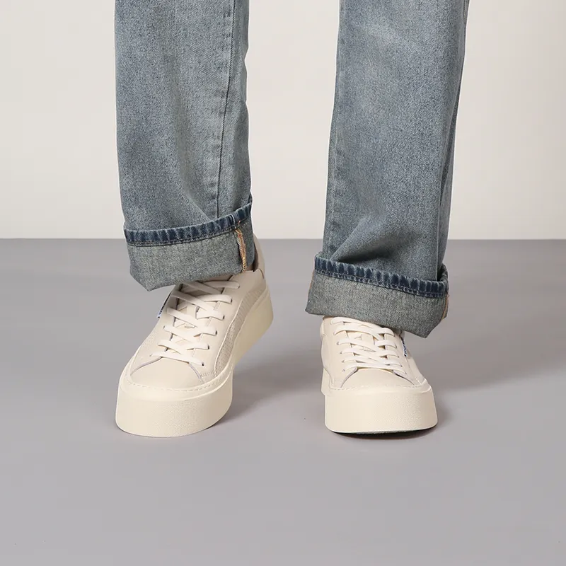 Anthony Miles Stylish Skateboarding Shoes Men's White-5