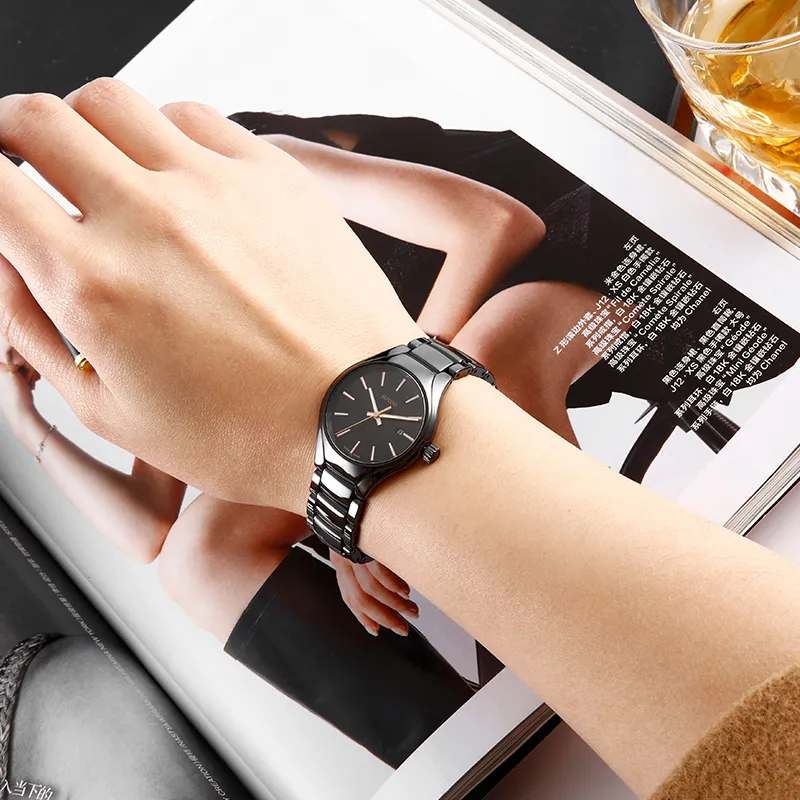RADO Automatic Mechanical Movement Unisex Watch 40mm Black Dial Ceramic Watch Case Ceramic Strap-7