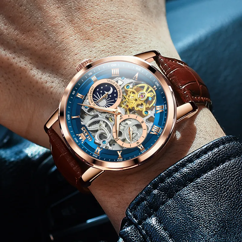 OLEVS Wisdom Series Mechanical Movement Watch Men's Watches White Dial-10