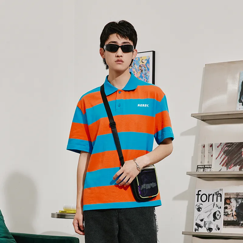 Nerdy Polo Shirts Unisex Blue-4