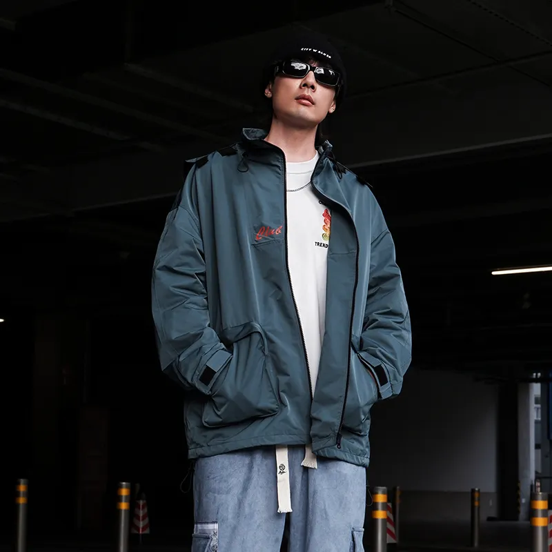 Clubxxhh Loose Fit Jacket Unisex Green-4