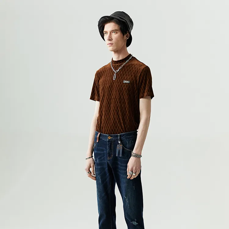 DAVID NAMAN T Shirt Men's Camel-4
