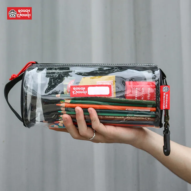 Rough Enough PVC Makeup Bag, Storage Bag, Handbag, Toiletry Bag Unisex Transparent-3